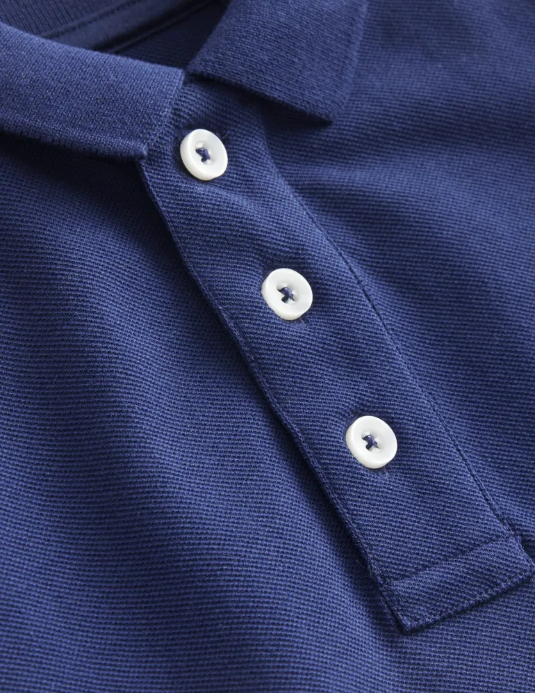 Piqué Polo Shirt-College Navy-Boden New