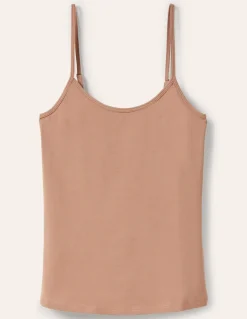 Plain Cami Top-Medium Beige-Boden Fashion