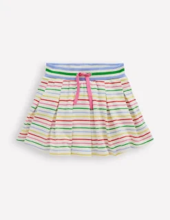 Pleated Jersey Skort-Multi Stripe-Boden Sale