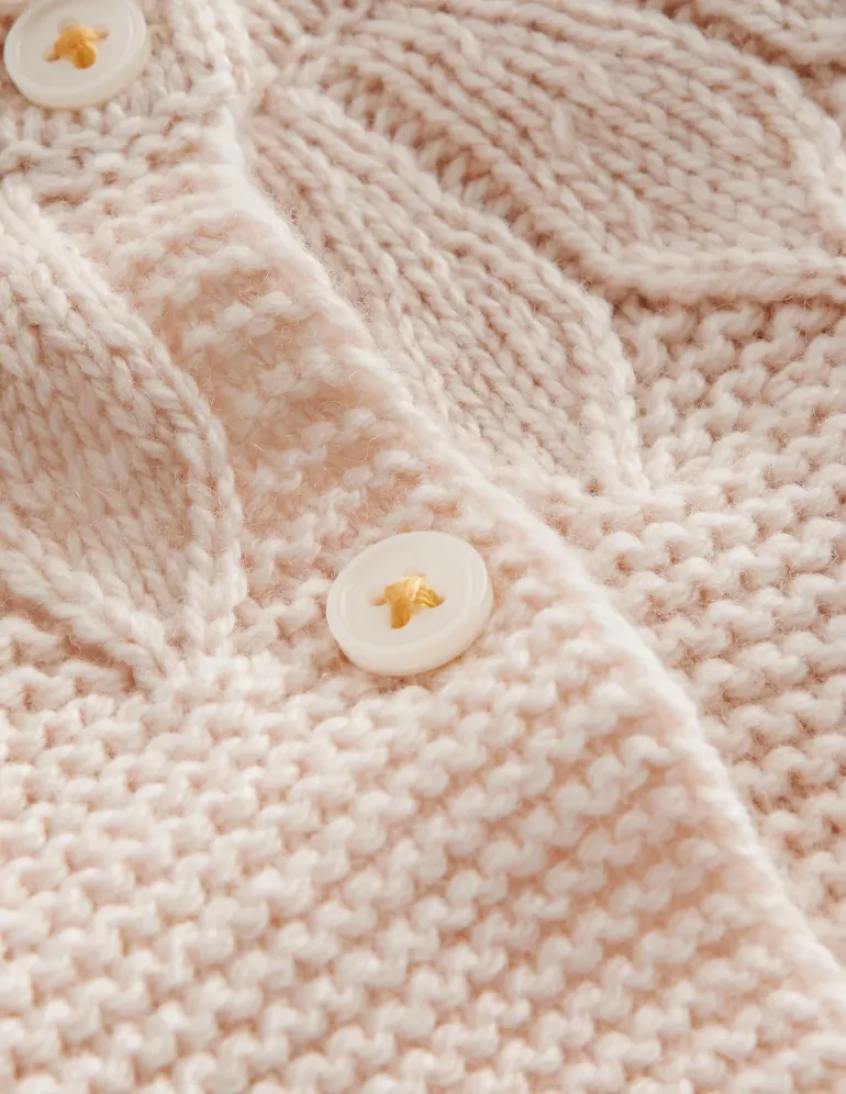 Pointelle Yoke Cardigan--Boden Hot