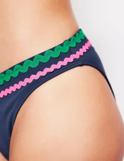 Porto Bikini Bottoms-Navy Rik Rak-Boden Store