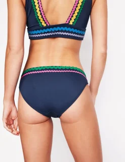 Porto Bikini Bottoms-Navy Rik Rak-Boden Store