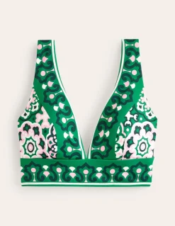 Porto Bikini Top-Green, Artisian Geo-Boden New