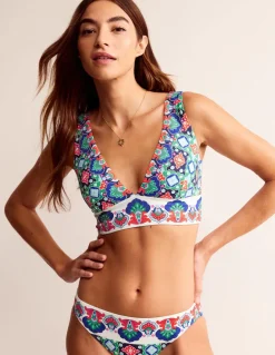 Porto Bikini Top-Green Tambourine, Coastal Tile-Boden Clearance