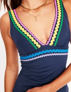 Porto Tankini Top-Navy Rik Rak-Boden Flash Sale