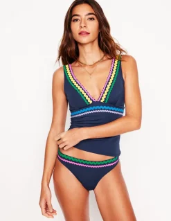 Porto Tankini Top-Navy Rik Rak-Boden Flash Sale