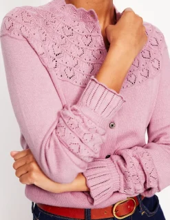 Pretty Raglan Cardigan-Soft Lavender Pink-Boden Best