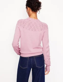 Pretty Raglan Cardigan-Soft Lavender Pink-Boden Best