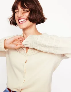 Pretty Raglan Cardigan-Warm Ivory-Boden Flash Sale