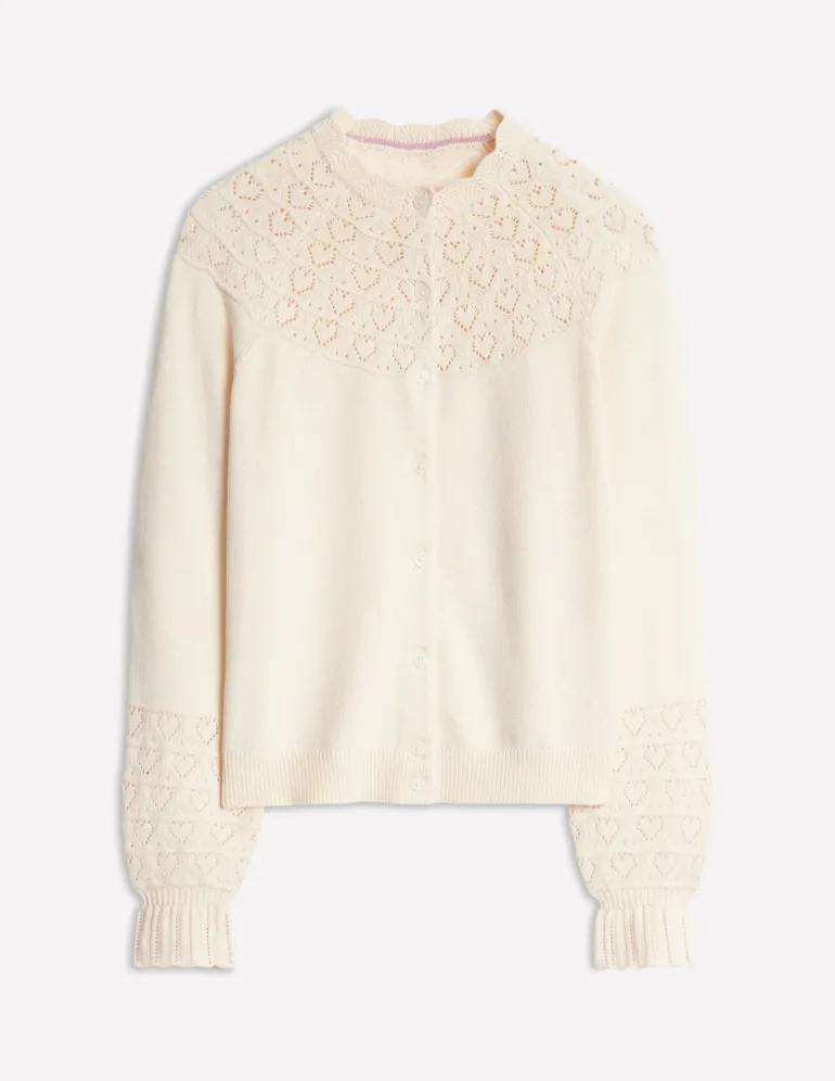 Pretty Raglan Cardigan-Warm Ivory-Boden Flash Sale