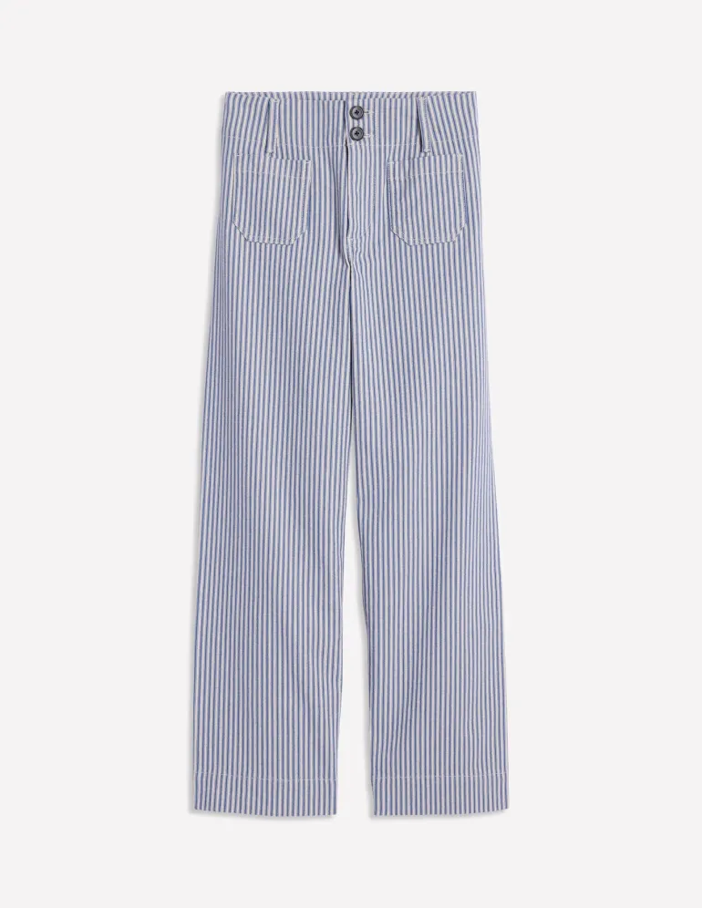 Primrose Patch Pocket Trousers-Ticking Stripe-Boden Best