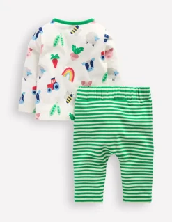 Printed Jersey Play Set-Soft Ivory Farm-Boden Discount