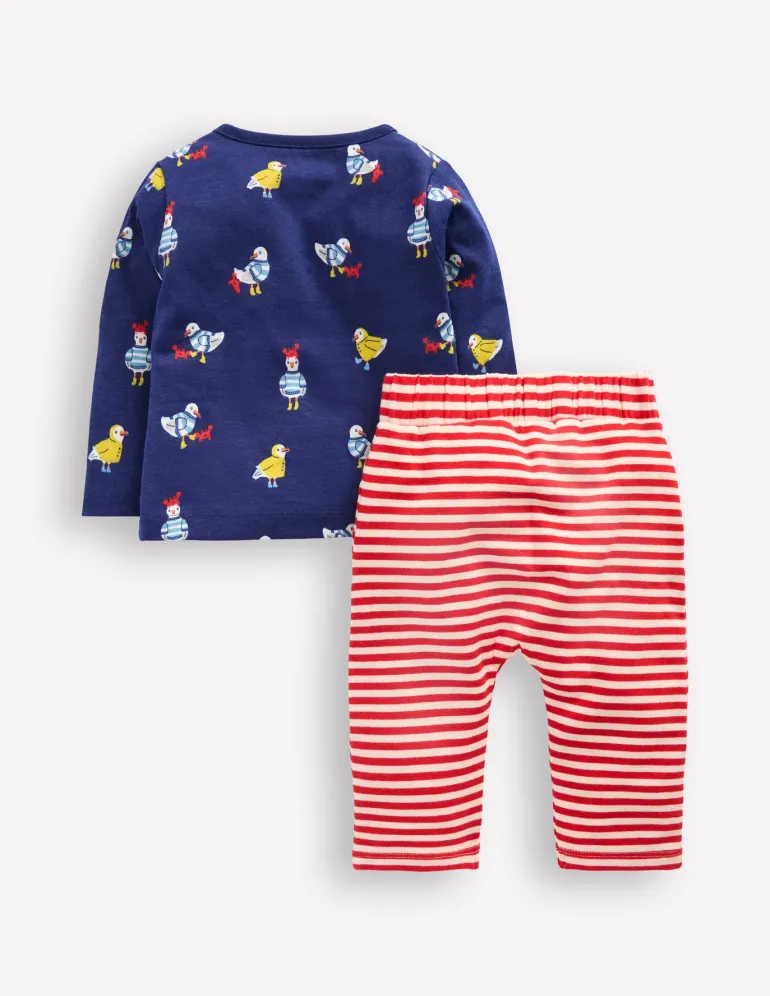Printed Jersey Play Set-Starboard Blue Seagulls-Boden Best Sale