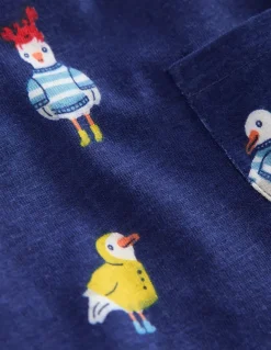 Printed Jersey Play Set-Starboard Blue Seagulls-Boden Best Sale