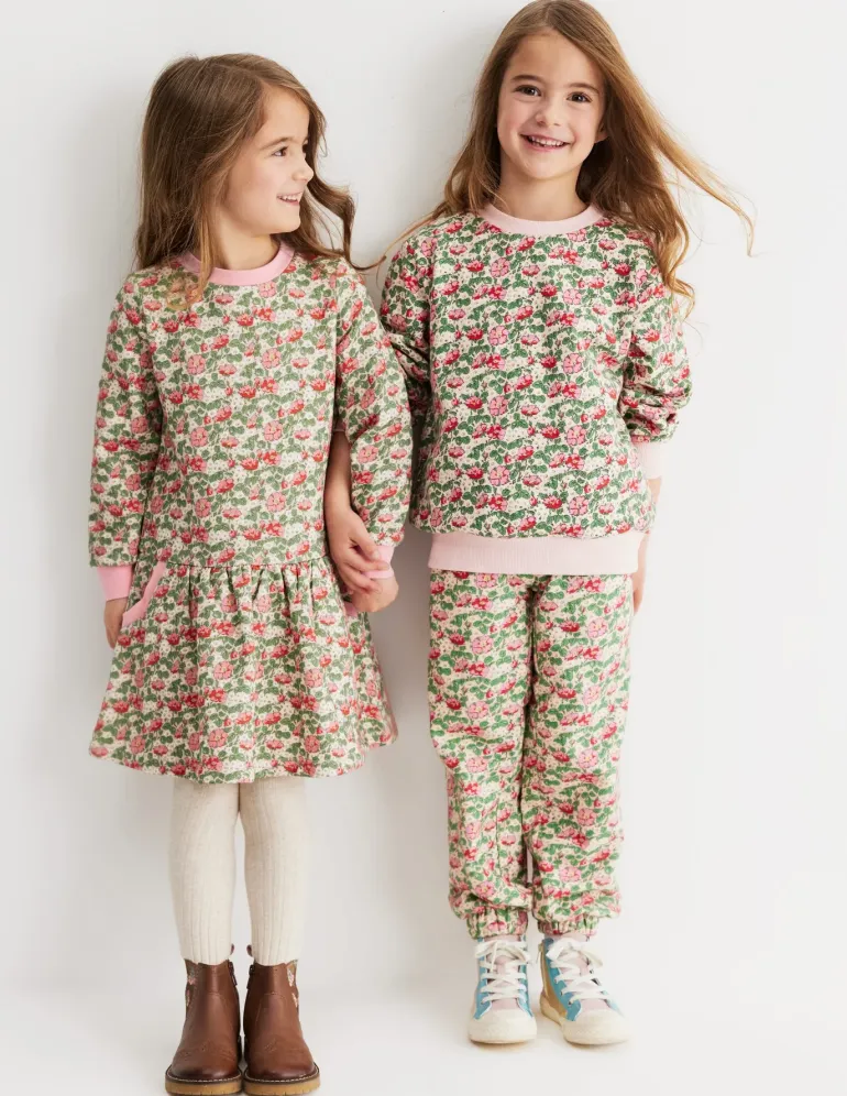 Printed Joggers-Chalk Pink Wild Rose-Boden New