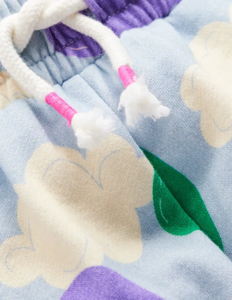 Printed Joggers-Misty Blue Balloon Sky-Boden Sale