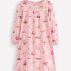 Printed Long-Sleeved Nightie-Chalk Pink Love Bunnies-Boden Discount