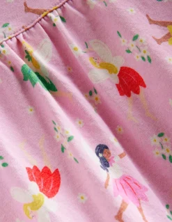 Printed Long-sleeved Nightie-Boto Pink Fairies-Boden Clearance