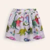 Printed Pull-On Twirly Skirt-Lilac Dino Family-Boden Hot