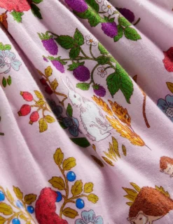 Printed Pull-On Twirly Skirt-Pink Valentines Bunny-Boden Fashion