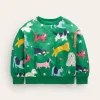 Printed Relaxed Sweatshirt-Green Park Play Pets-Boden Online