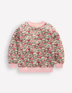 Printed Relaxed Sweatshirt-Chalk Pink Wild Rose-Boden Sale