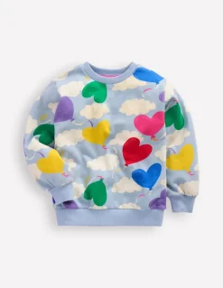 Printed Relaxed Sweatshirt-Misty Blue Balloon Sky-Boden Cheap