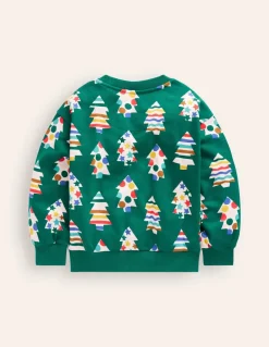 Printed Sweatshirt-Christmas Tree-Boden New