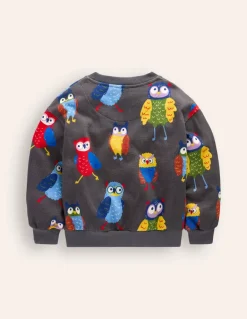 Printed Sweatshirt-Dude Owls-Boden Fashion