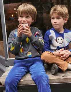 Printed Sweatshirt-Dude Owls-Boden Fashion