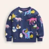 Printed Sweatshirt-Multi Dino Family-Boden Outlet