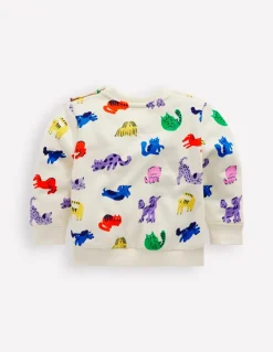Printed Sweatshirt-Multi Spaced Rainbow Pets-Boden Best Sale