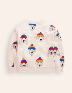 Printed Sweatshirt-oatmeal dude dogs-Boden Best