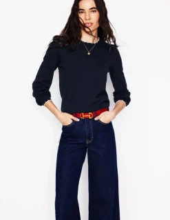 Pru Scallop Trim Sweater--Boden Fashion