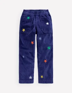 Pull-On Cord Trousers-Sapphire Blue Star-Boden Flash Sale