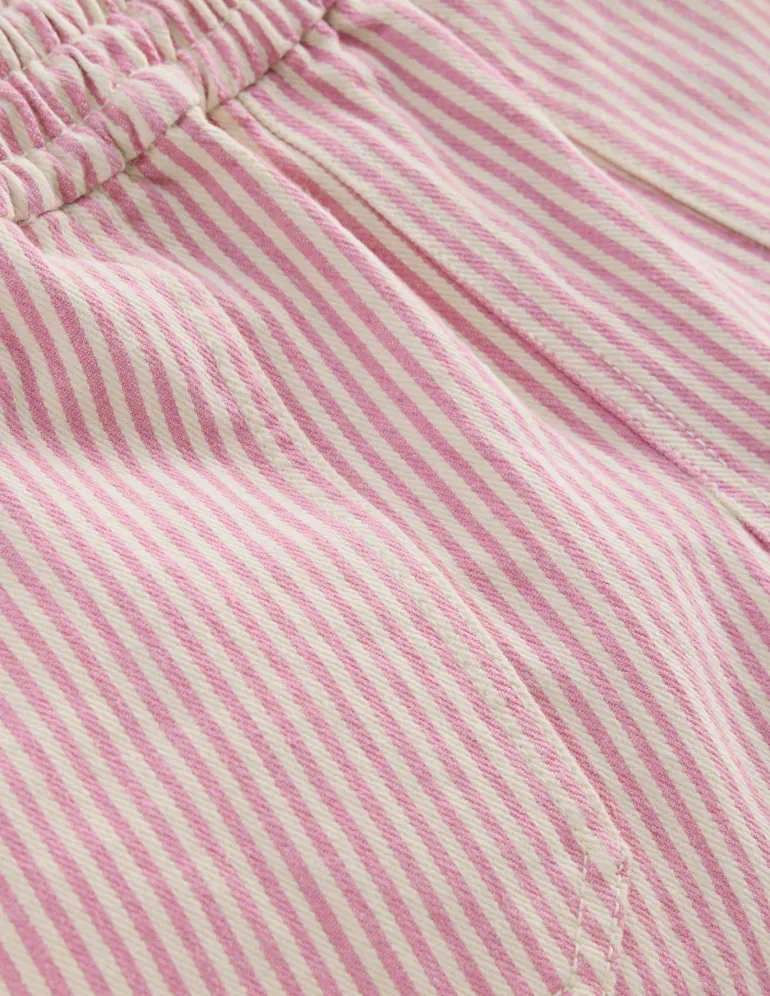 Pull-On Trouser-Pink Ticking-Boden Cheap