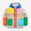 Quilted Borg Mix Jacket-Multi Colourblock-Boden Online