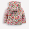 Quilted Hooded Jacket-Pink Apple Blossom Floral-Boden Best Sale