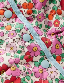 Quilted Hooded Jacket-Pink Apple Blossom Floral-Boden Best Sale