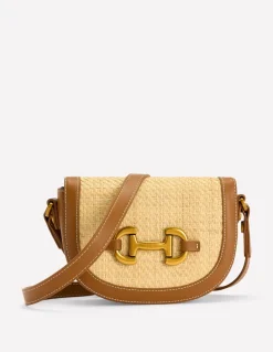 Raffia Snaffle Mini Satchel--Boden Flash Sale