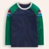 Raglan T-Shirt-Jewel Green/ Navy-Boden Discount