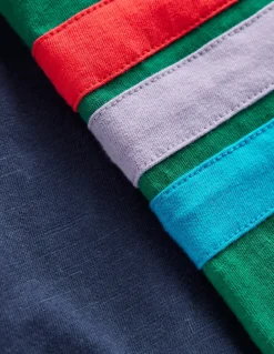 Raglan T-Shirt-Jewel Green/ Navy-Boden Discount