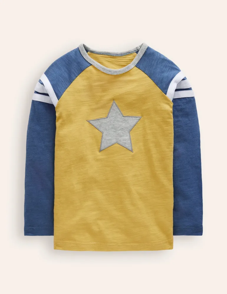 Raglan T-Shirt-Tropical Yellow/ Bluejay-Boden New