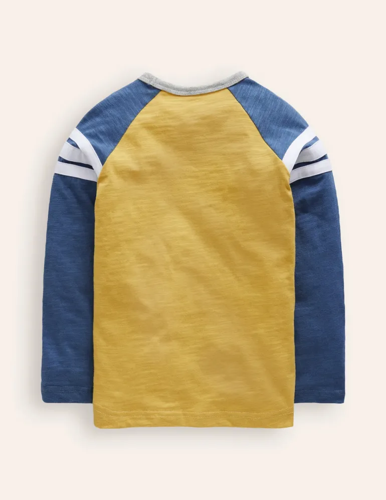Raglan T-Shirt-Tropical Yellow/ Bluejay-Boden New