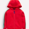 Rainbow Zip-Up Hoodie-Cherry Tomato Red-Boden Best Sale