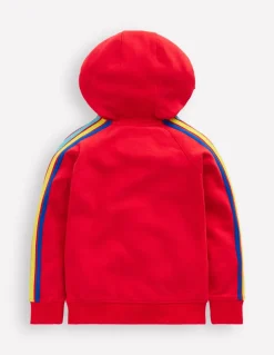 Rainbow Zip-Up Hoodie-Cherry Tomato Red-Boden Best Sale