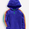 Rainbow Zip-Up Hoodie-Peacock Plume Blue-Boden Best