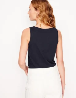 Regular V-Neck Slub Tank--Boden Online