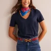 Regular V-Neck Slub T-shirt--Boden Discount