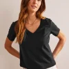 Regular V-Neck Slub T-shirt--Boden Discount